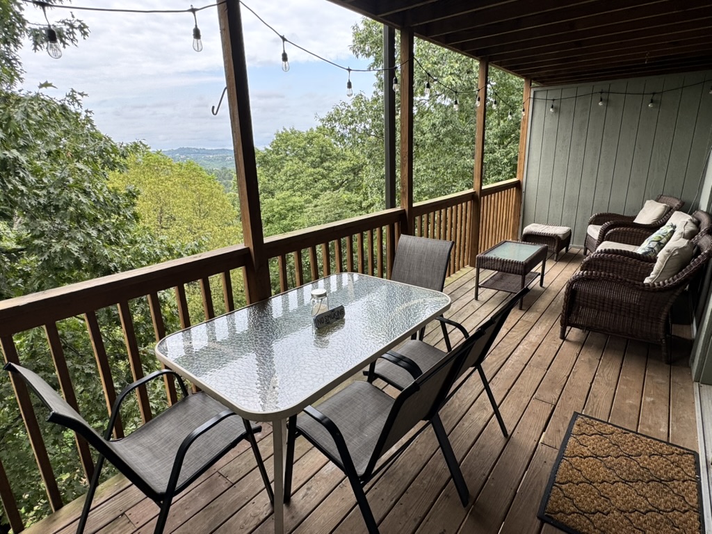 Woodland deck in the trees